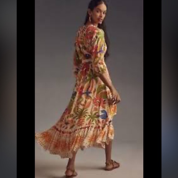 Farm Rio for Anthropologie Wrap Maxi Dress - Picture 9 of 9